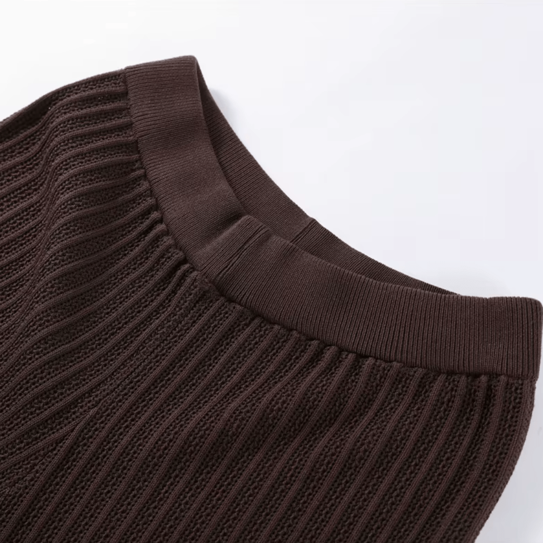 "Cocoa Serenity" Two - Piece - Strick - Zweiteiler - The Femme Club