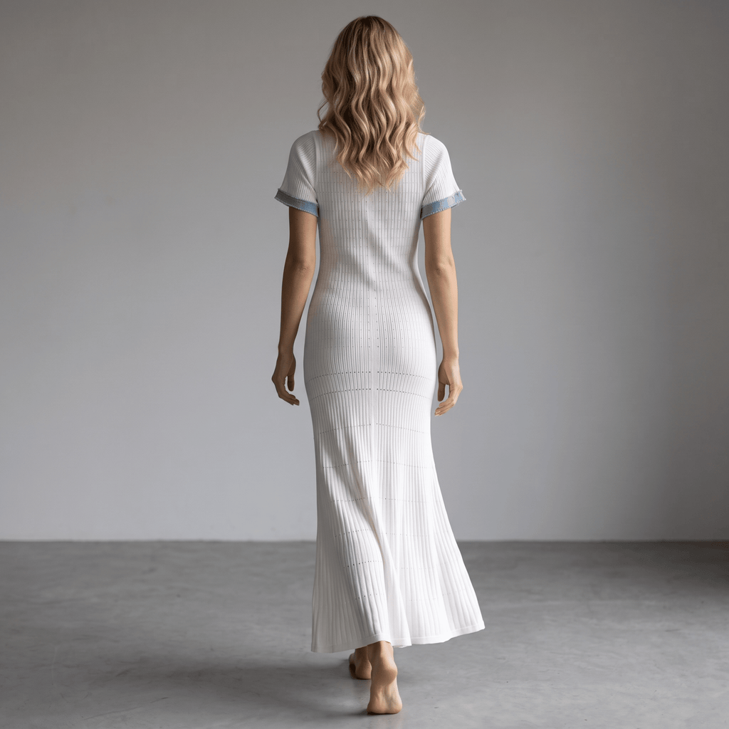 “Denim Elegance“ Knitdress - Abendkleid - The Femme Club