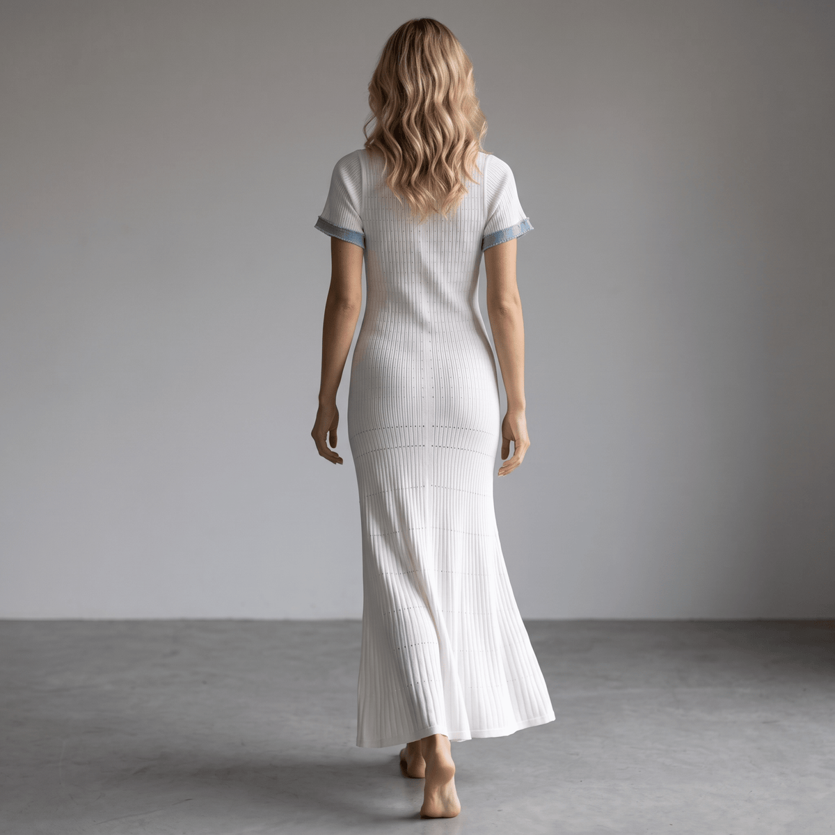 “Denim Elegance“ Knitdress - Abendkleid - The Femme Club