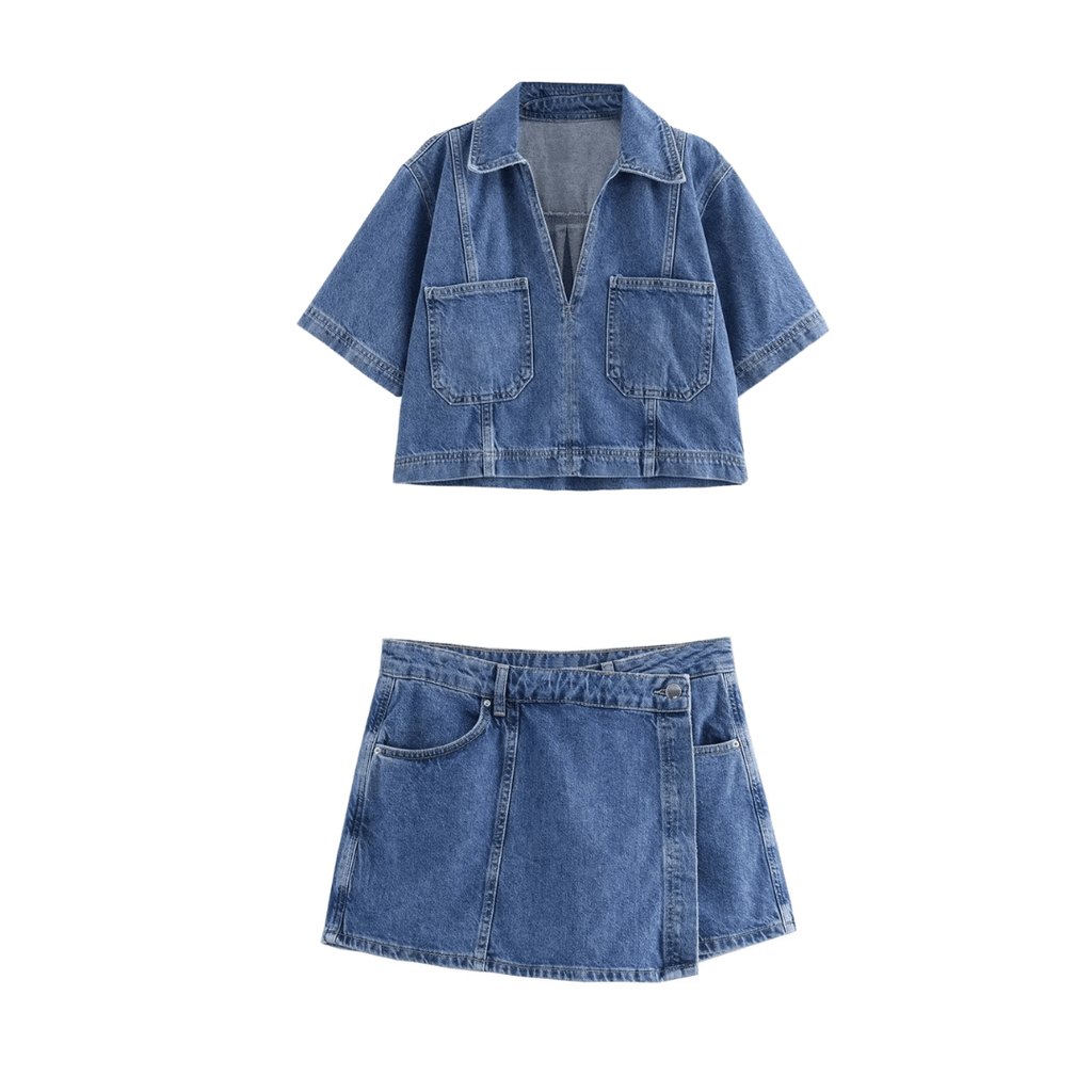 Denim Luxe Duo "Meliora" - Zweiteiler - Set Damen - The Femme Club