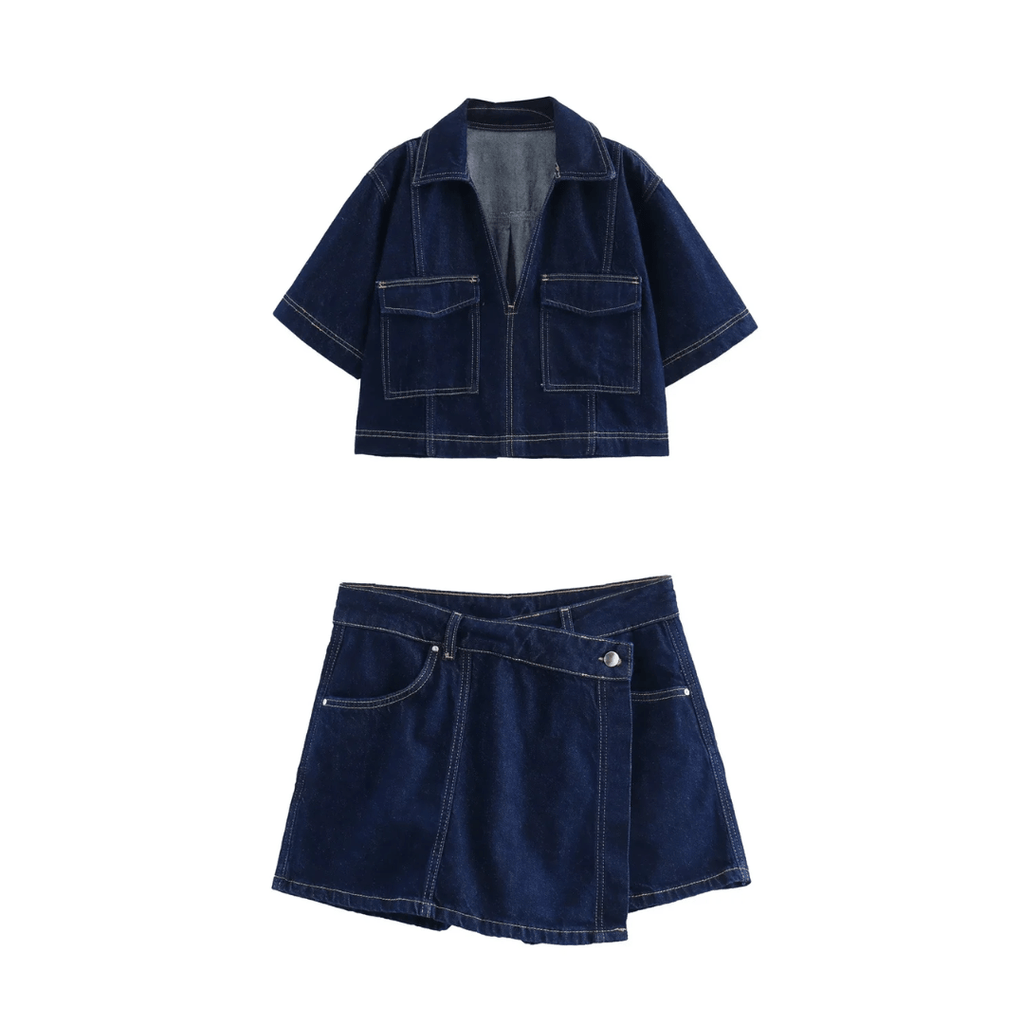 Denim Luxe Duo "Meliora" - Zweiteiler - Set Damen - The Femme Club