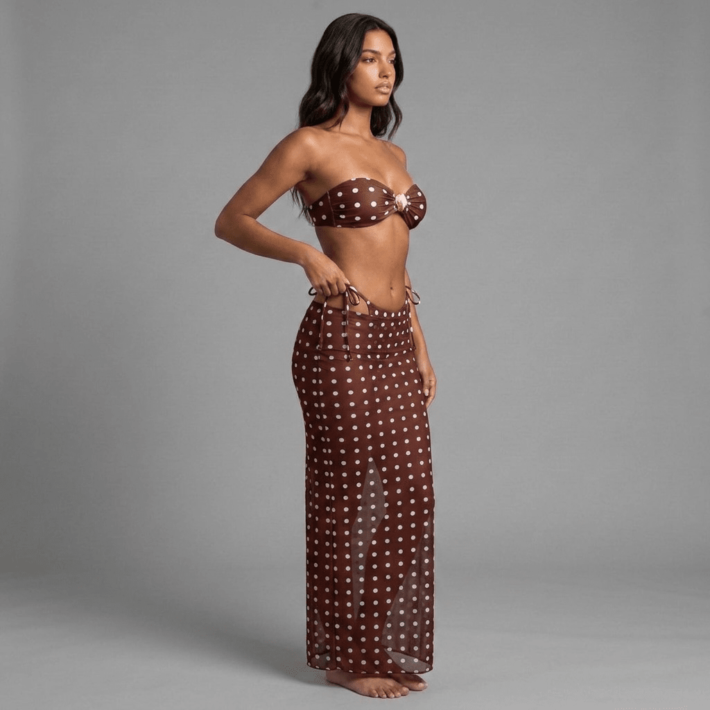 "Éclipse Riviera" Bikini-Set - Bikini-Set mit Maxirock - The Femme Club