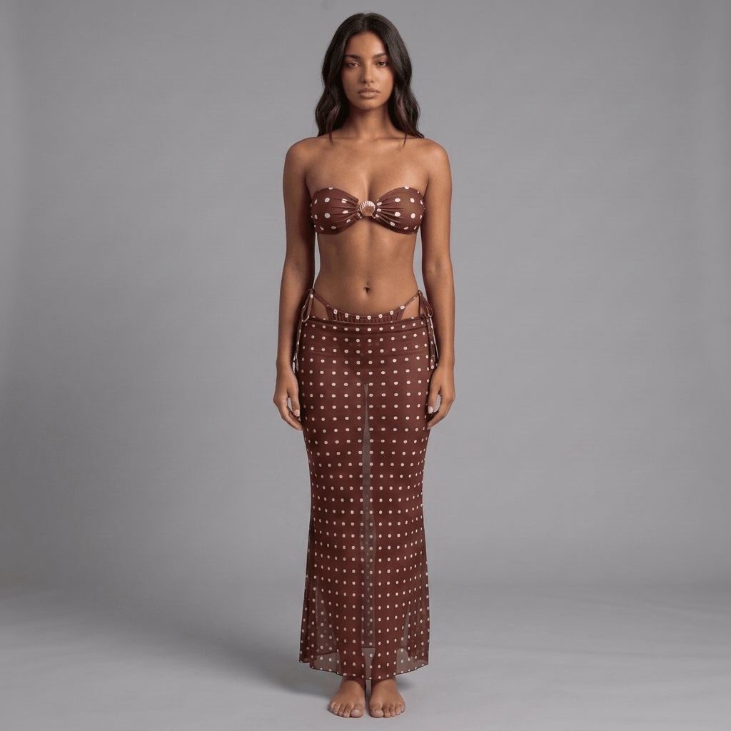 "Éclipse Riviera" Bikini-Set - Bikini-Set mit Maxirock - The Femme Club