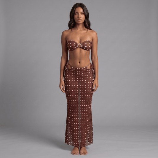 "Éclipse Riviera" Bikini-Set - Bikini-Set mit Maxirock - The Femme Club