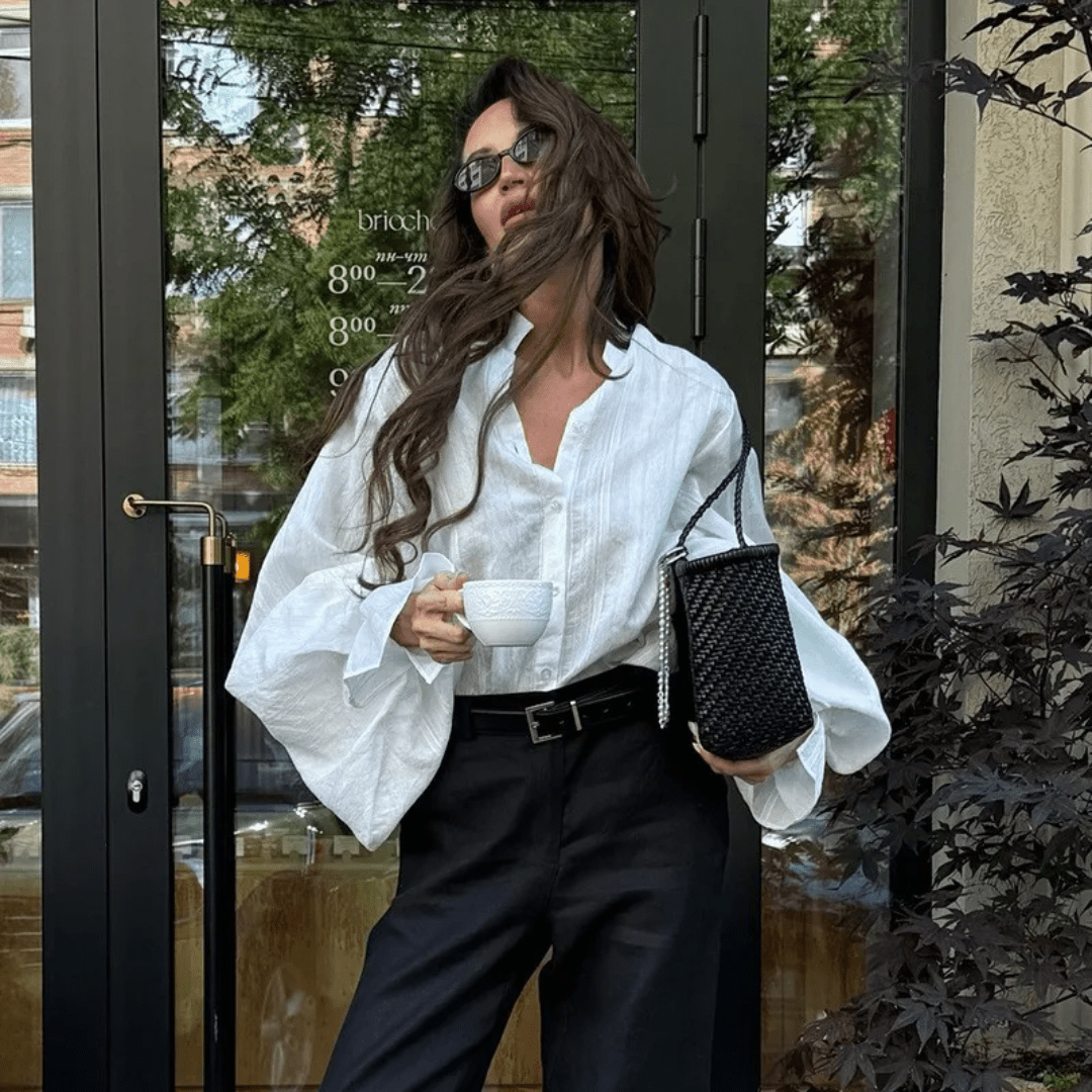 "Elegant Flow" Blouse - Hemdbluse - The Femme Club