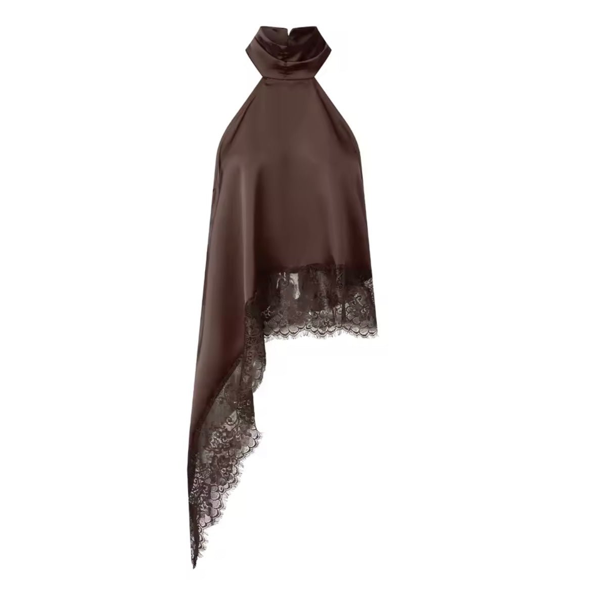 Elegantes Neckholder Oberteil Mit Asymmetrischem Saum - Damen-Oberteil - The Femme Club
