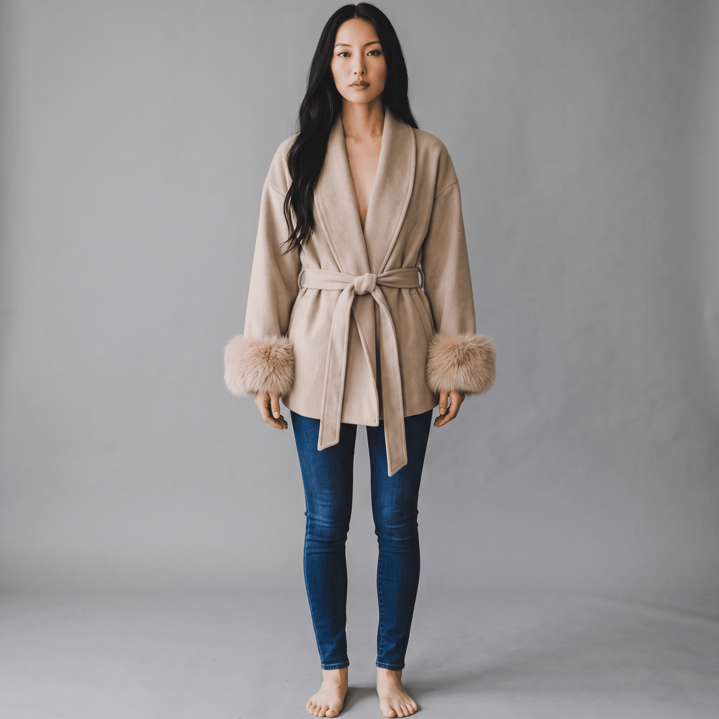 "Éloise" Faux Fur Wrap - Damenmantel - The Femme Club