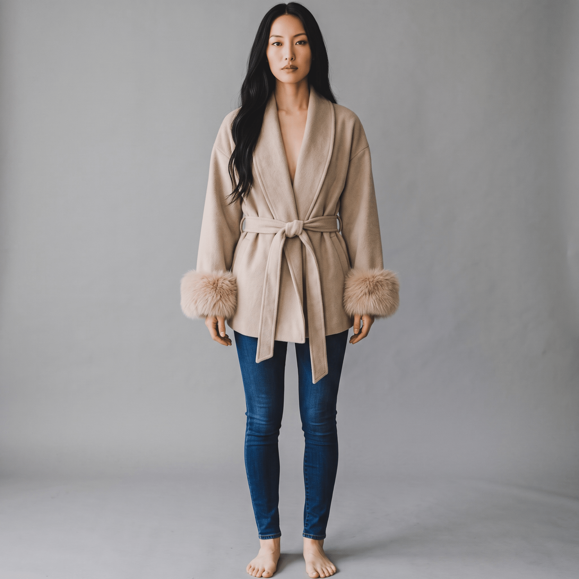 "Éloise" Faux Fur Wrap - Damenmantel - The Femme Club