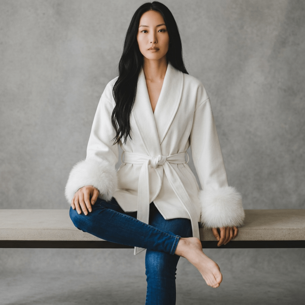 "Éloise" Faux Fur Wrap - Damenmantel - The Femme Club