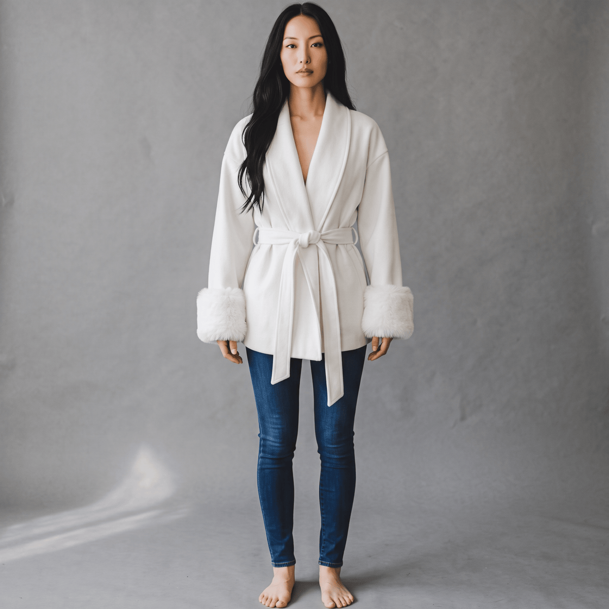"Éloise" Faux Fur Wrap - Damenmantel - The Femme Club