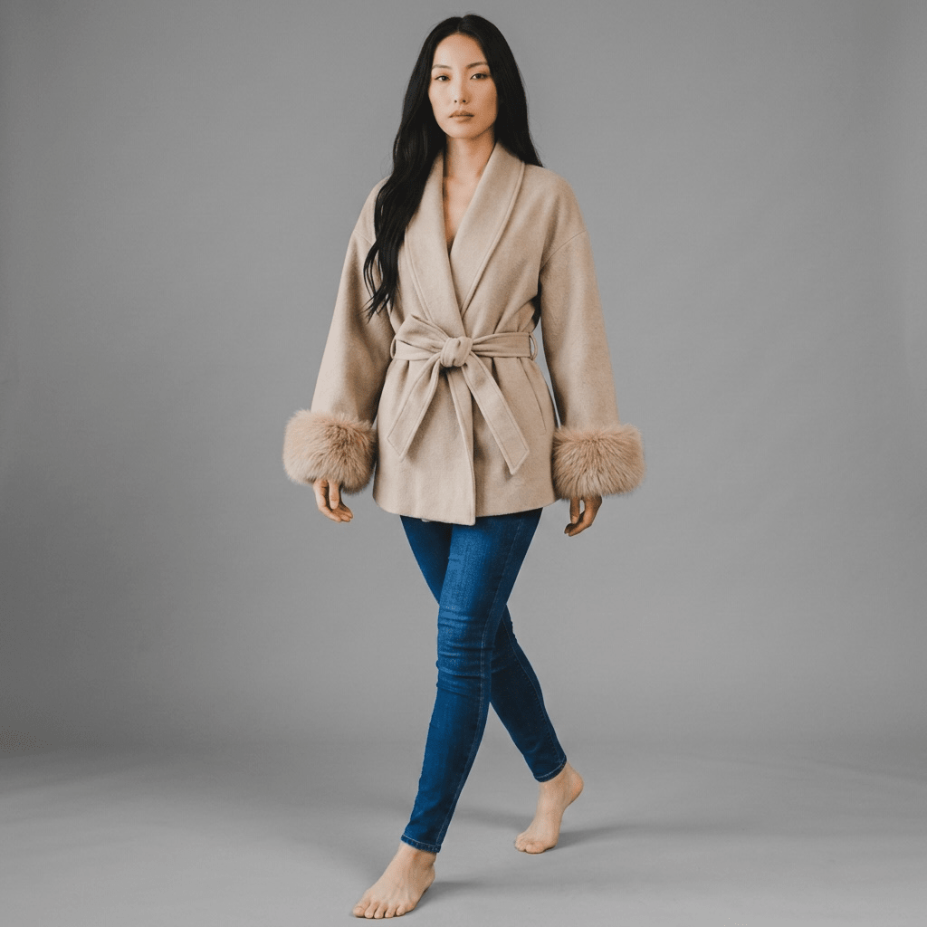 "Éloise" Faux Fur Wrap - Damenmantel - The Femme Club