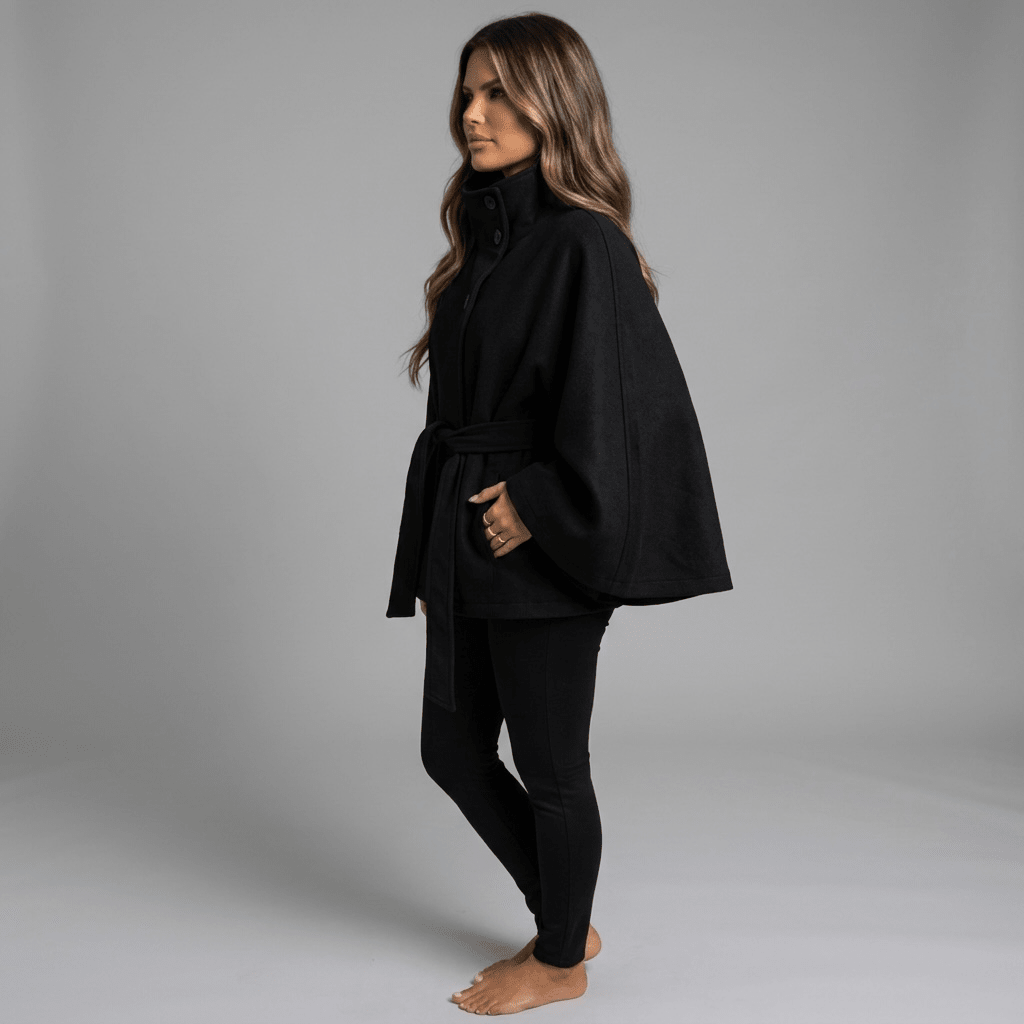 "Fleur D’Hiver" Cape Jacket - Cape-Jacke - The Femme Club