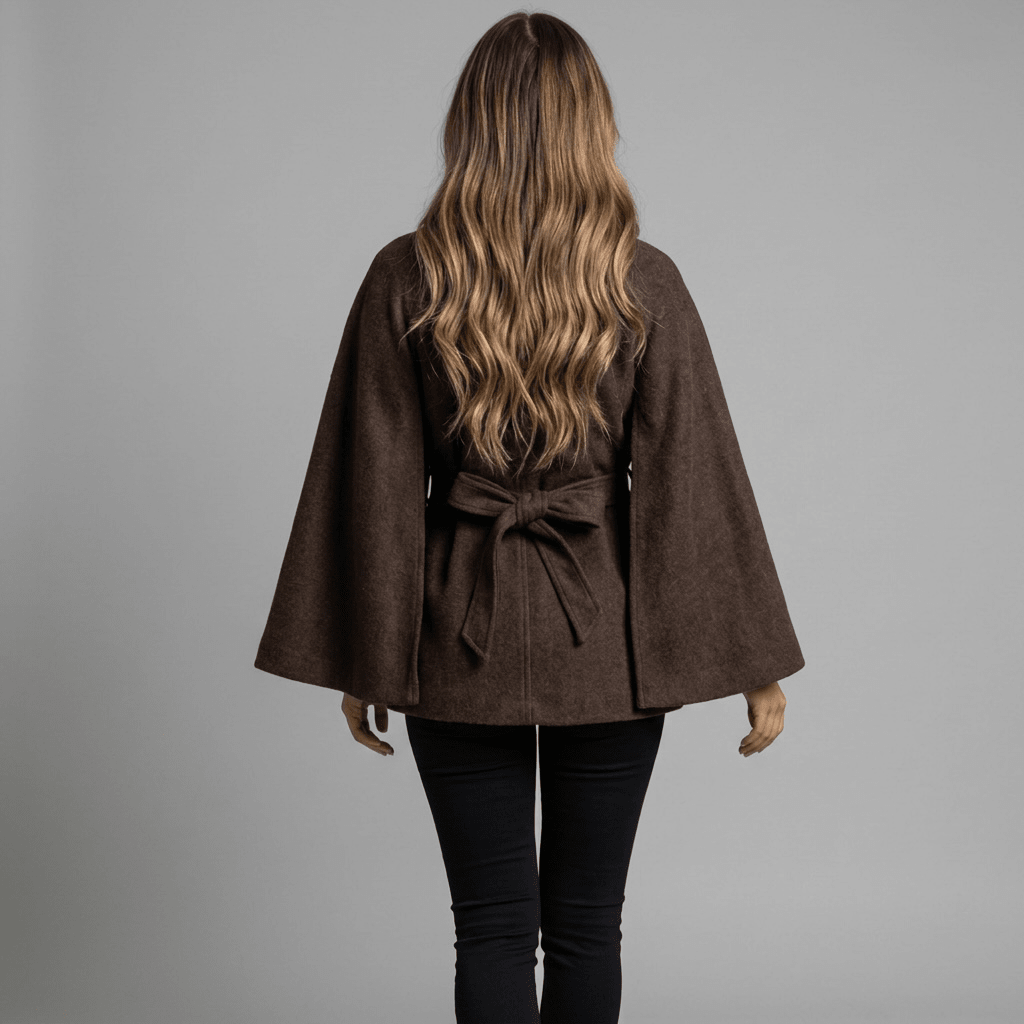 "Fleur D’Hiver" Cape Jacket - Cape-Jacke - The Femme Club