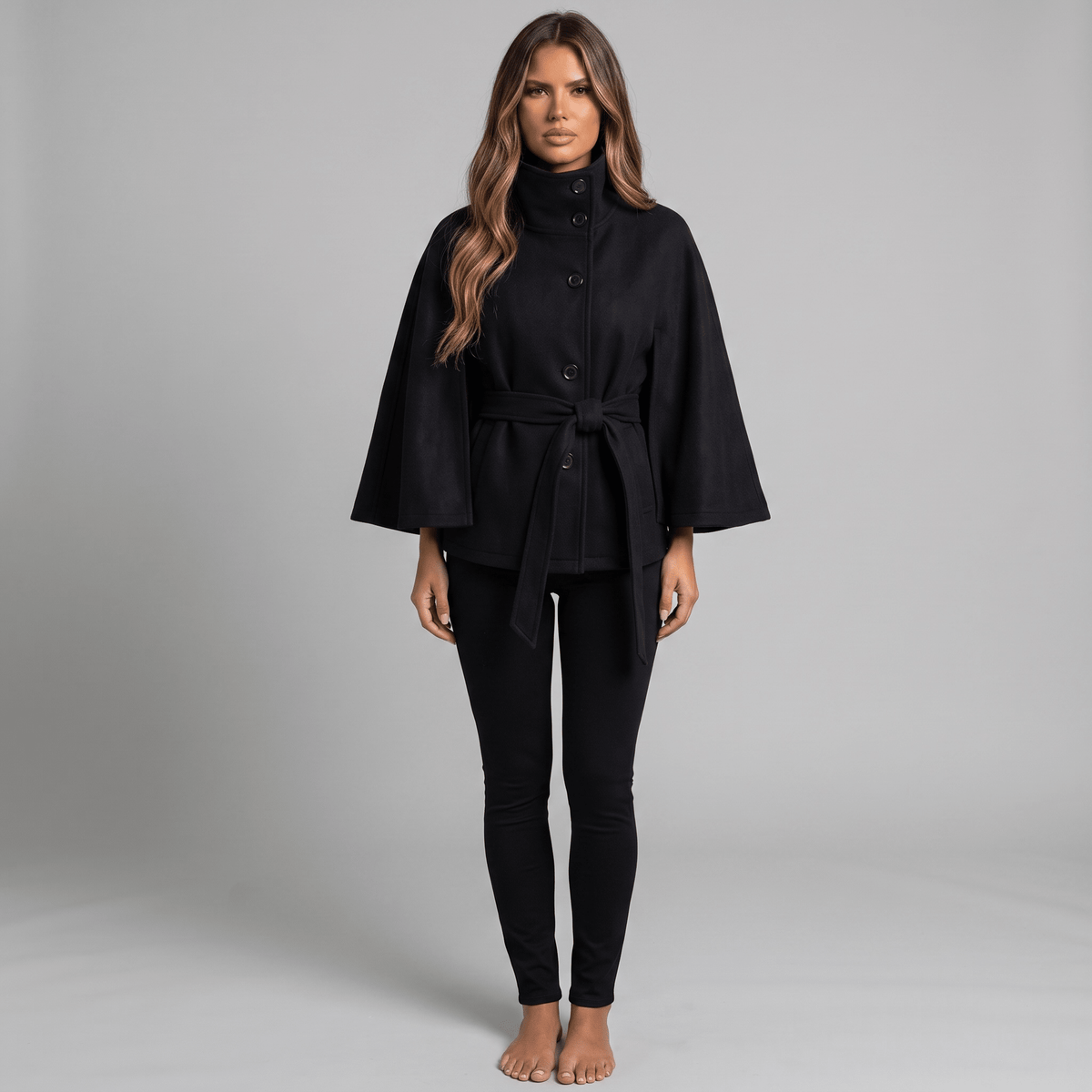 "Fleur D’Hiver" Cape Jacket - Cape-Jacke - The Femme Club