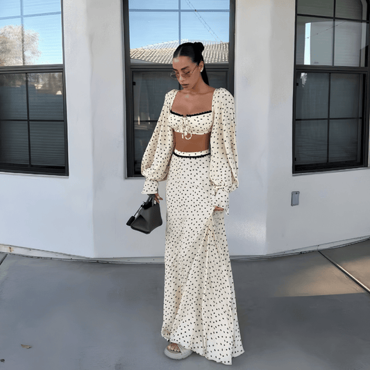 "Garden Grace" Set - Maxirock & Crop Top Set - The Femme Club