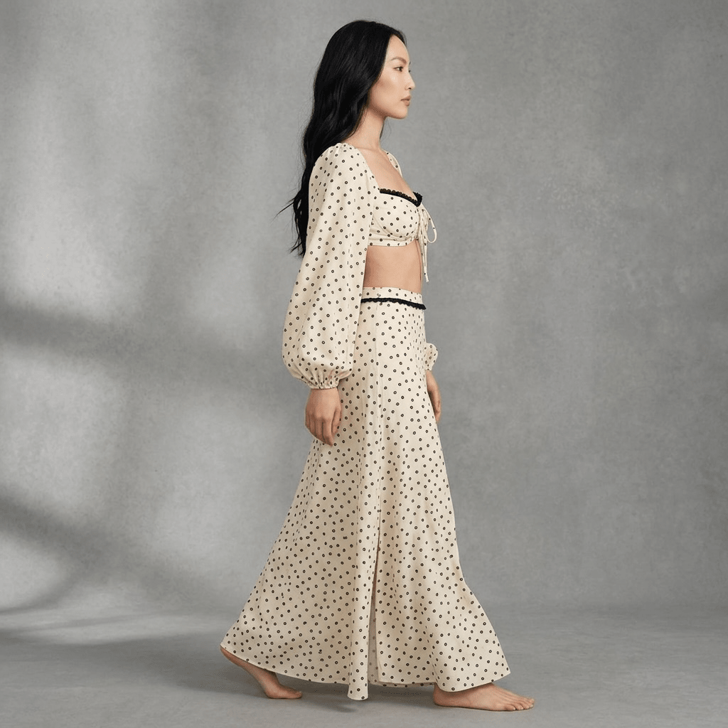 "Garden Grace" Set - Maxirock & Crop Top Set - The Femme Club