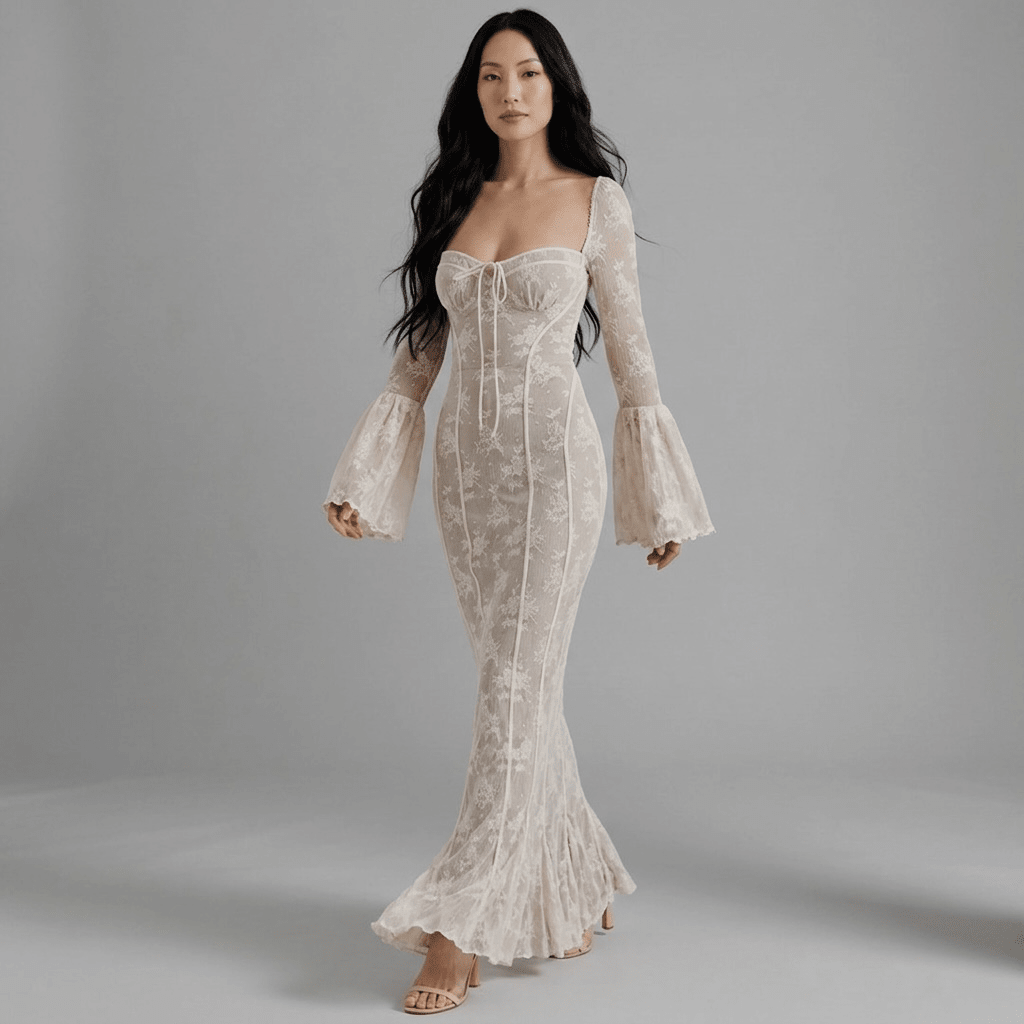 Gown "Nolira" - Spitzenkleid - The Femme Club