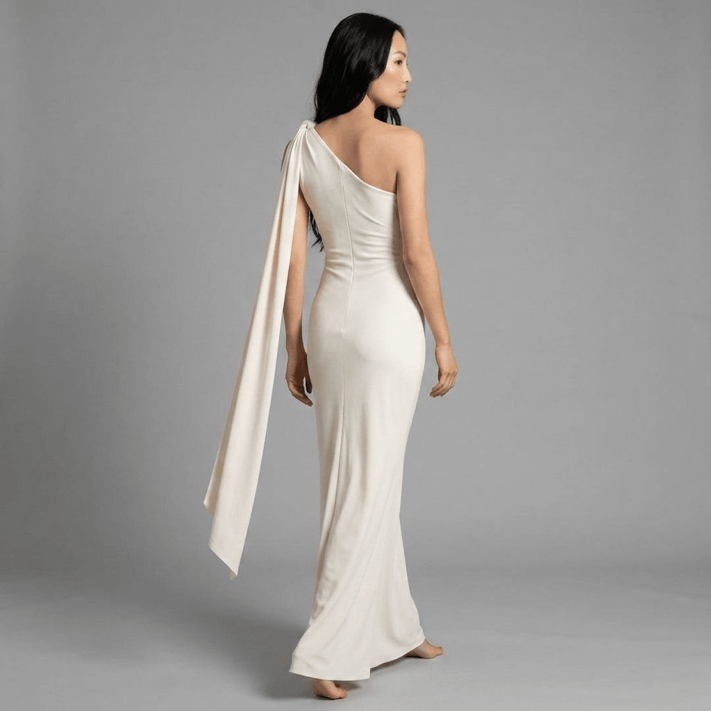 "Grace" Maxi Dress - Luxuriöses One-Shoulder Maxi Kleid - The Femme Club