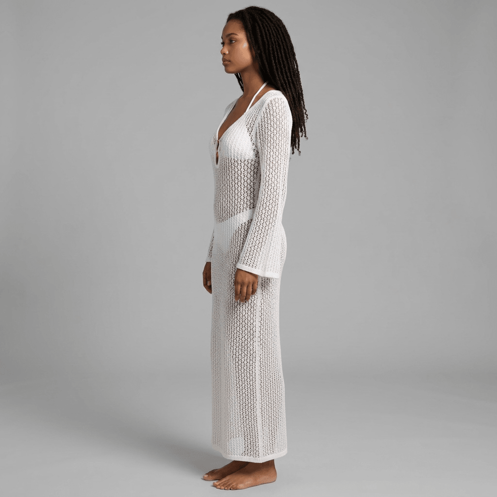 Häkelkleid "Averelle" - Häkel Maxikleid - The Femme Club