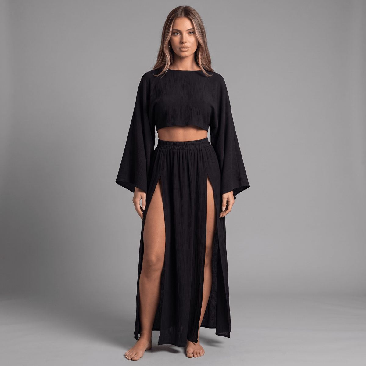 Luna Pleated Set - 2-teiliges Plissee-Set - Damen 2-teiliges Set - The Femme Club