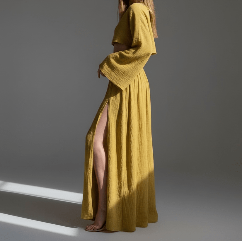 Luna Pleated Set - 2-teiliges Plissee-Set - Damen 2-teiliges Set - The Femme Club