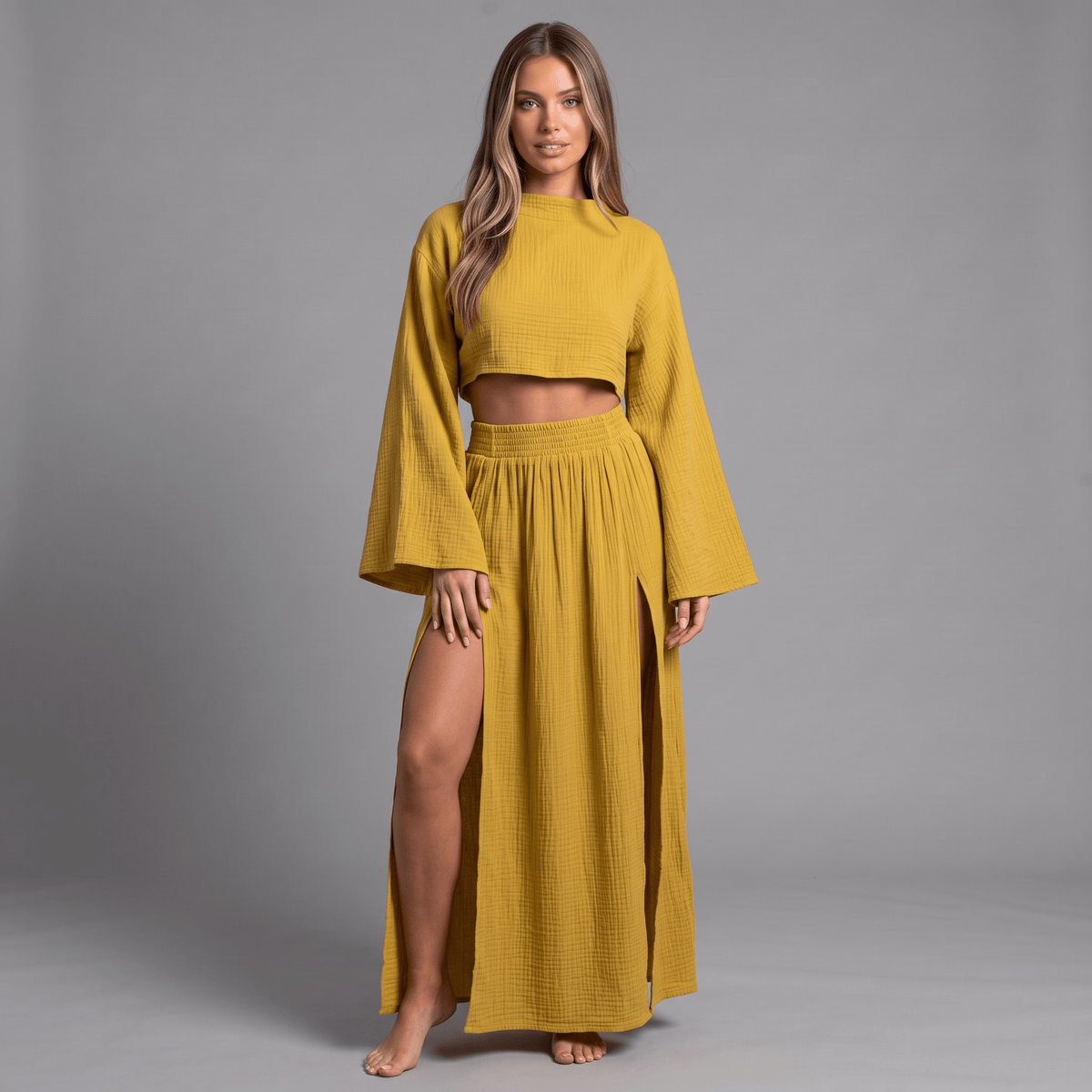 Luna Pleated Set - 2-teiliges Plissee-Set - Damen 2-teiliges Set - The Femme Club