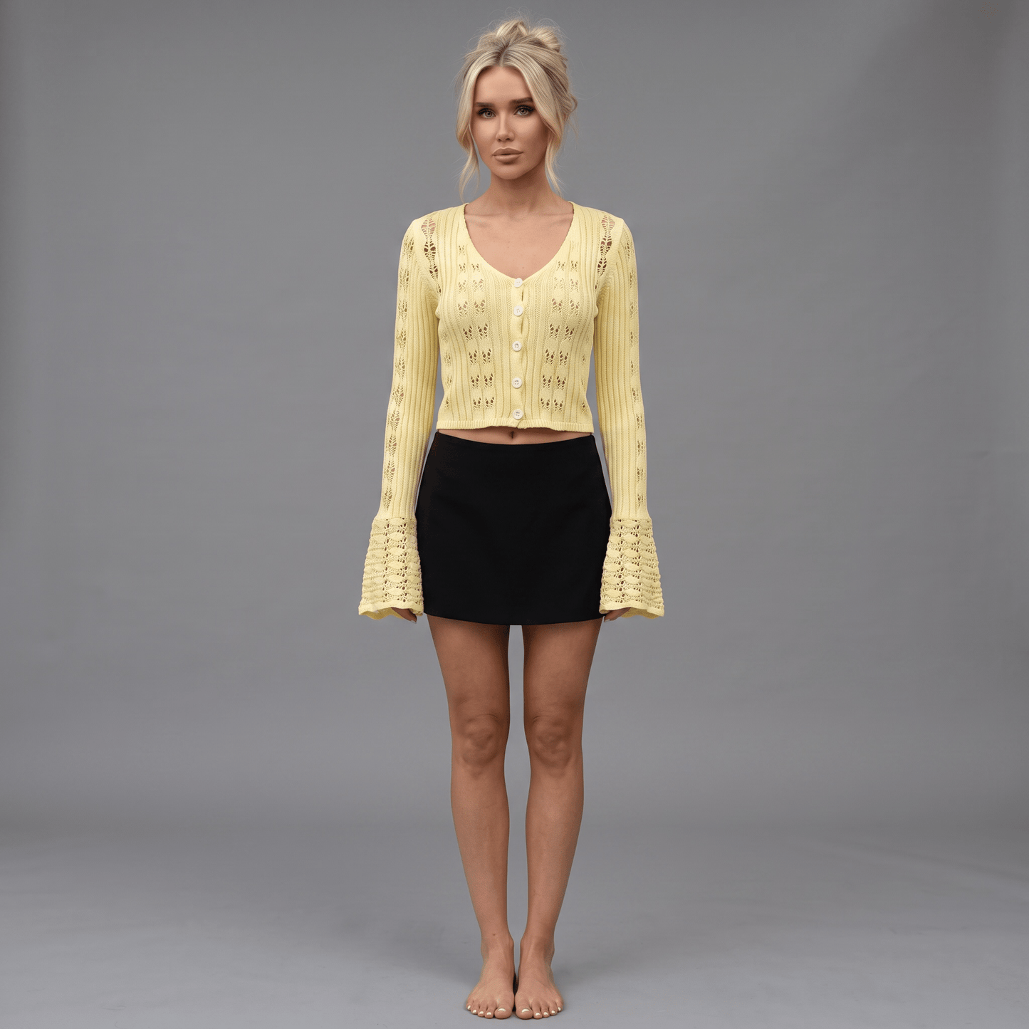 "Lunaria" Knit Longsleeve - Häkeloberteil - The Femme Club