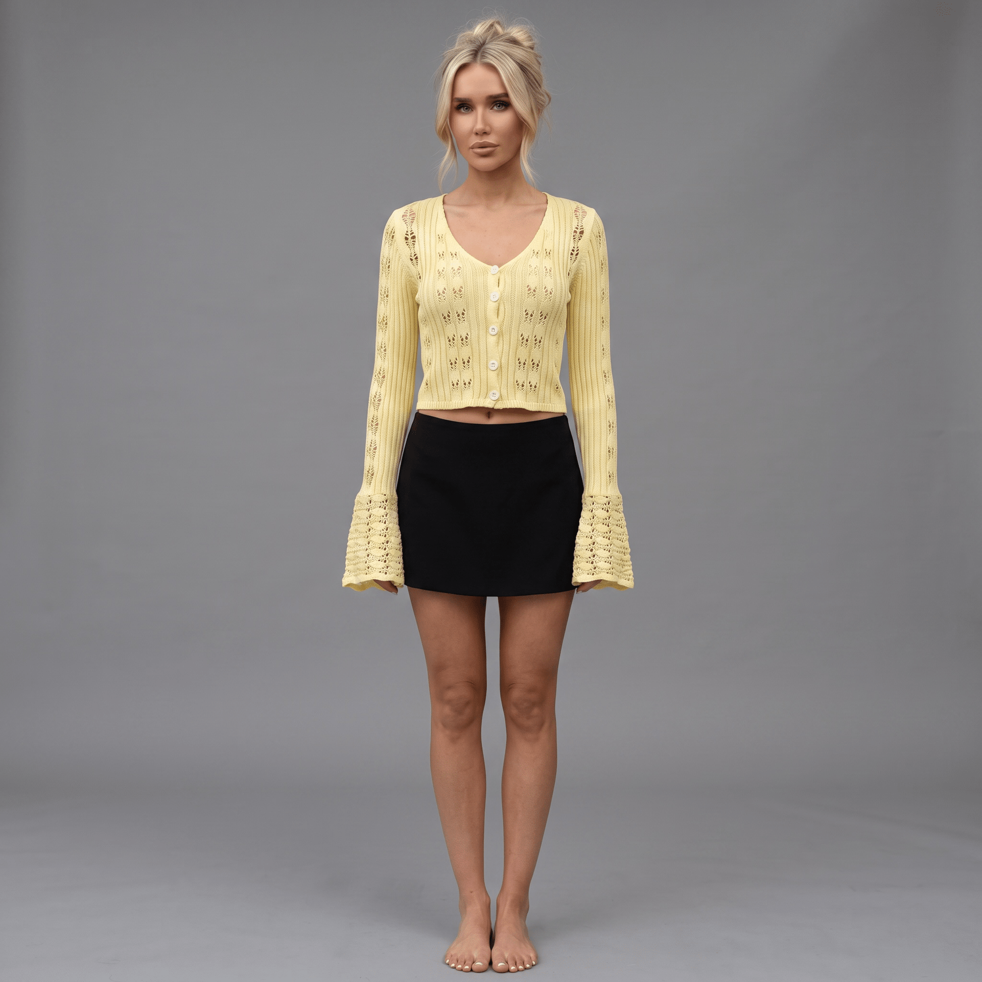"Lunaria" Knit Longsleeve - Häkeloberteil - The Femme Club