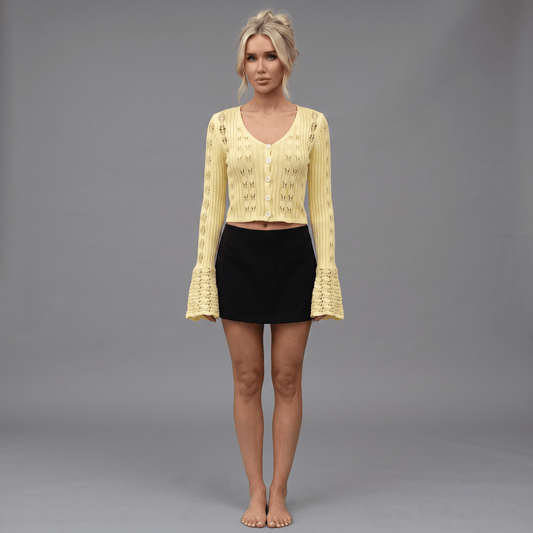 "Lunaria" Knit Longsleeve - Häkeloberteil - The Femme Club