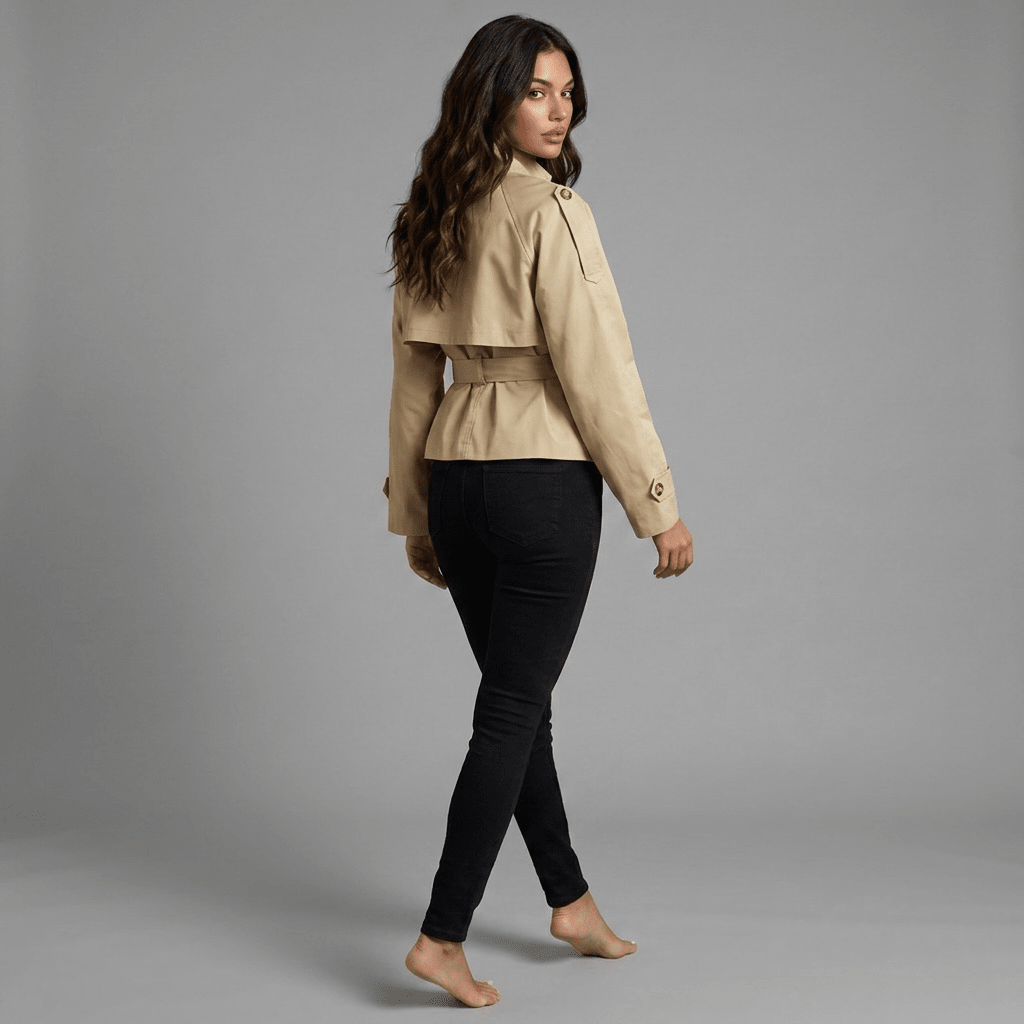 "Luxe Tailored" Belted Jacket - Kurz-Trenchcoat - The Femme Club