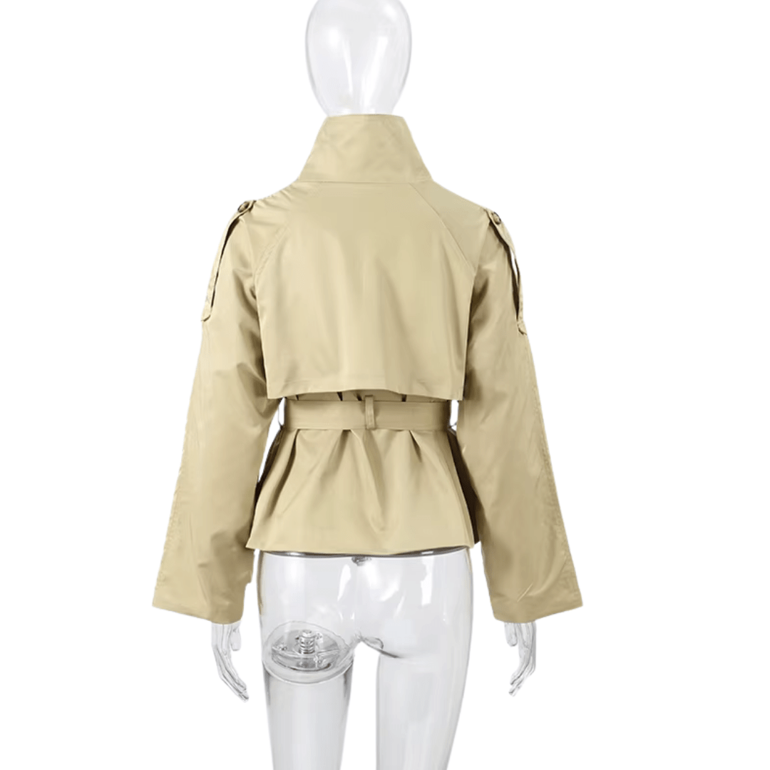 "Luxe Tailored" Belted Jacket - Kurz - Trenchcoat - The Femme Club