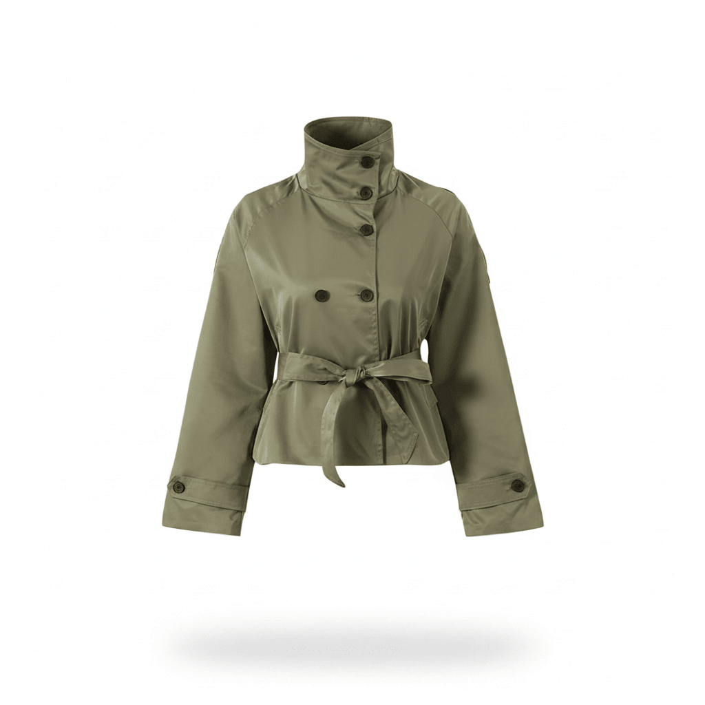 "Luxe Tailored" Belted Jacket - Kurz-Trenchcoat - The Femme Club