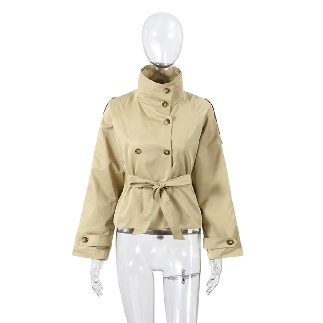 "Luxe Tailored" Belted Jacket - Kurz - Trenchcoat - The Femme Club
