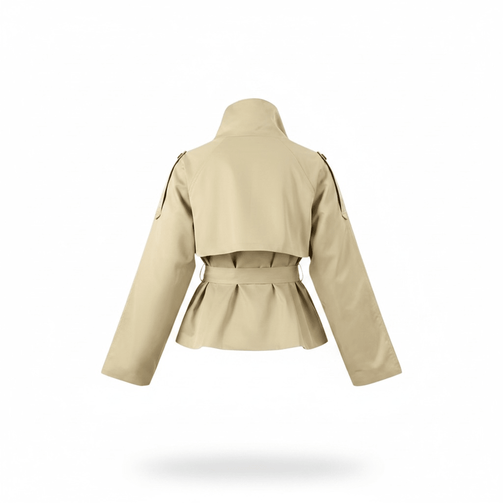 "Luxe Tailored" Belted Jacket - Kurz-Trenchcoat - The Femme Club