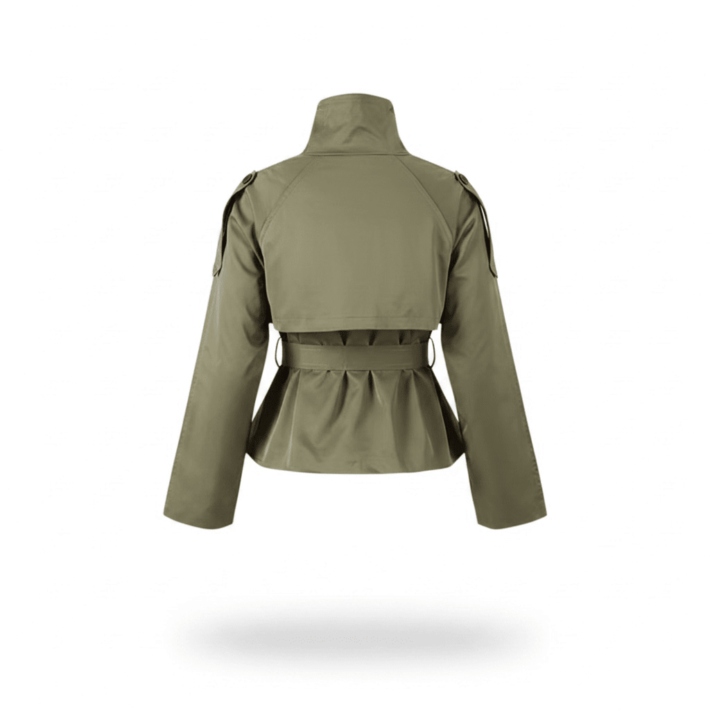 "Luxe Tailored" Belted Jacket - Kurz-Trenchcoat - The Femme Club