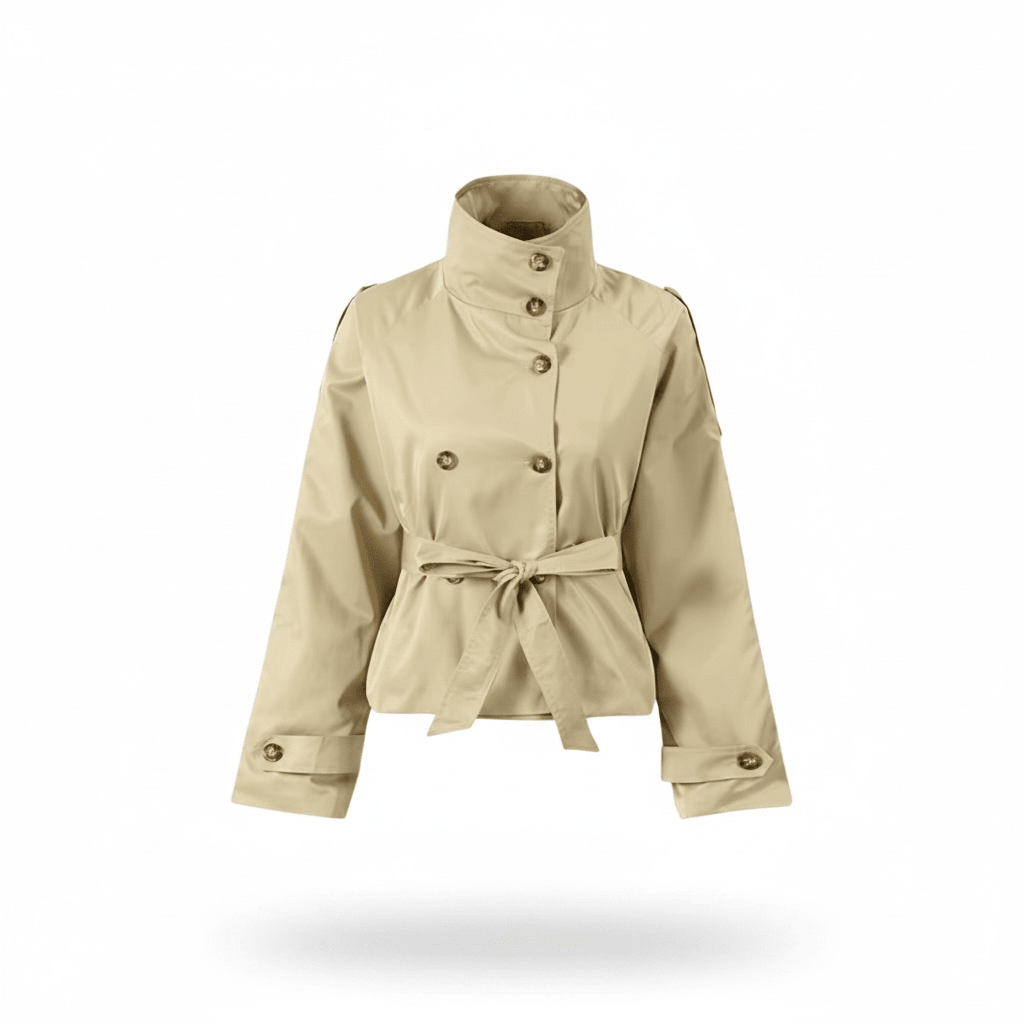 "Luxe Tailored" Belted Jacket - Kurz-Trenchcoat - The Femme Club