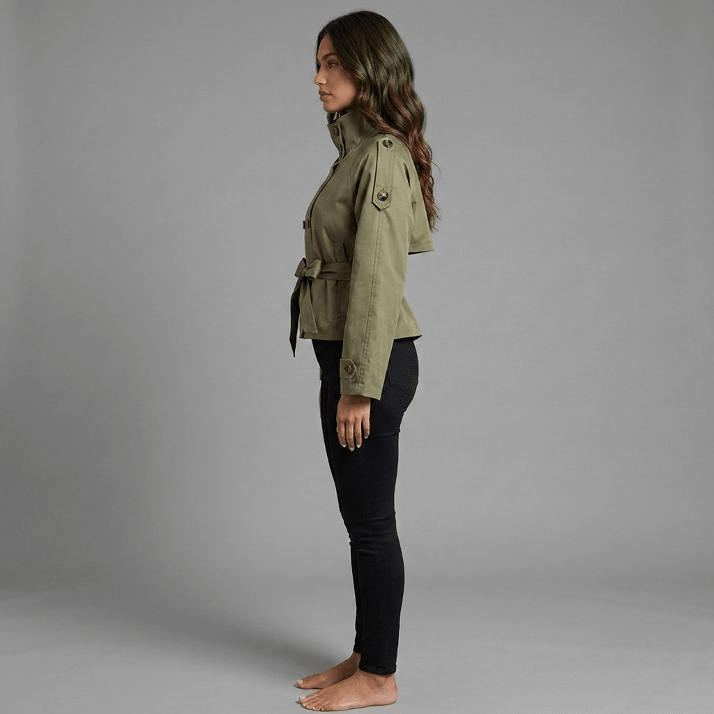 "Luxe Tailored" Belted Jacket - Kurz-Trenchcoat - The Femme Club