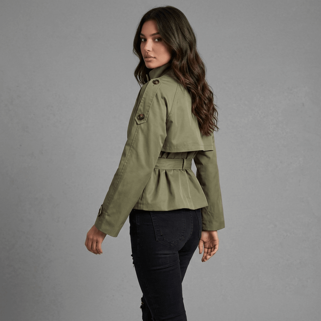 "Luxe Tailored" Belted Jacket - Kurz-Trenchcoat - The Femme Club