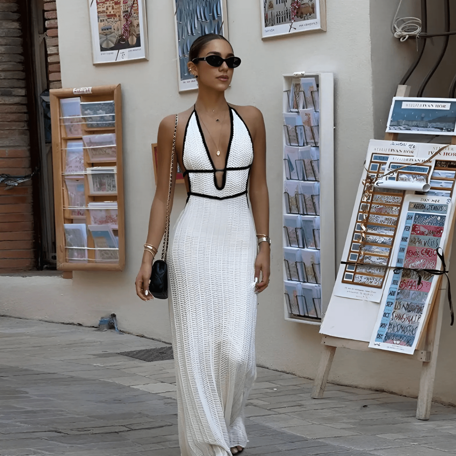 Luxe Thread Dress “Celine” - Maxikleid - The Femme Club