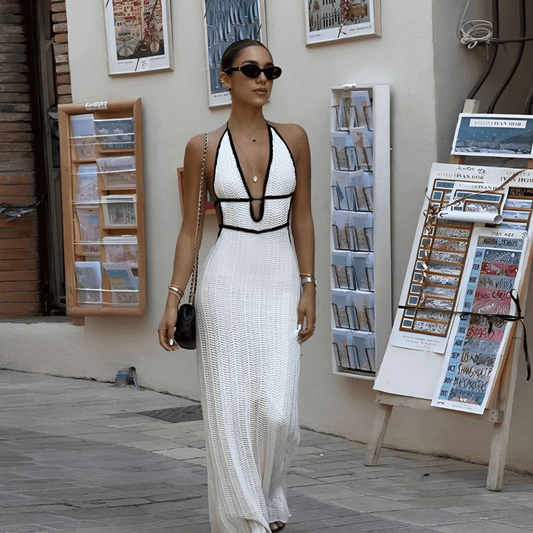 Luxe Thread Dress “Celine” - Maxikleid - The Femme Club