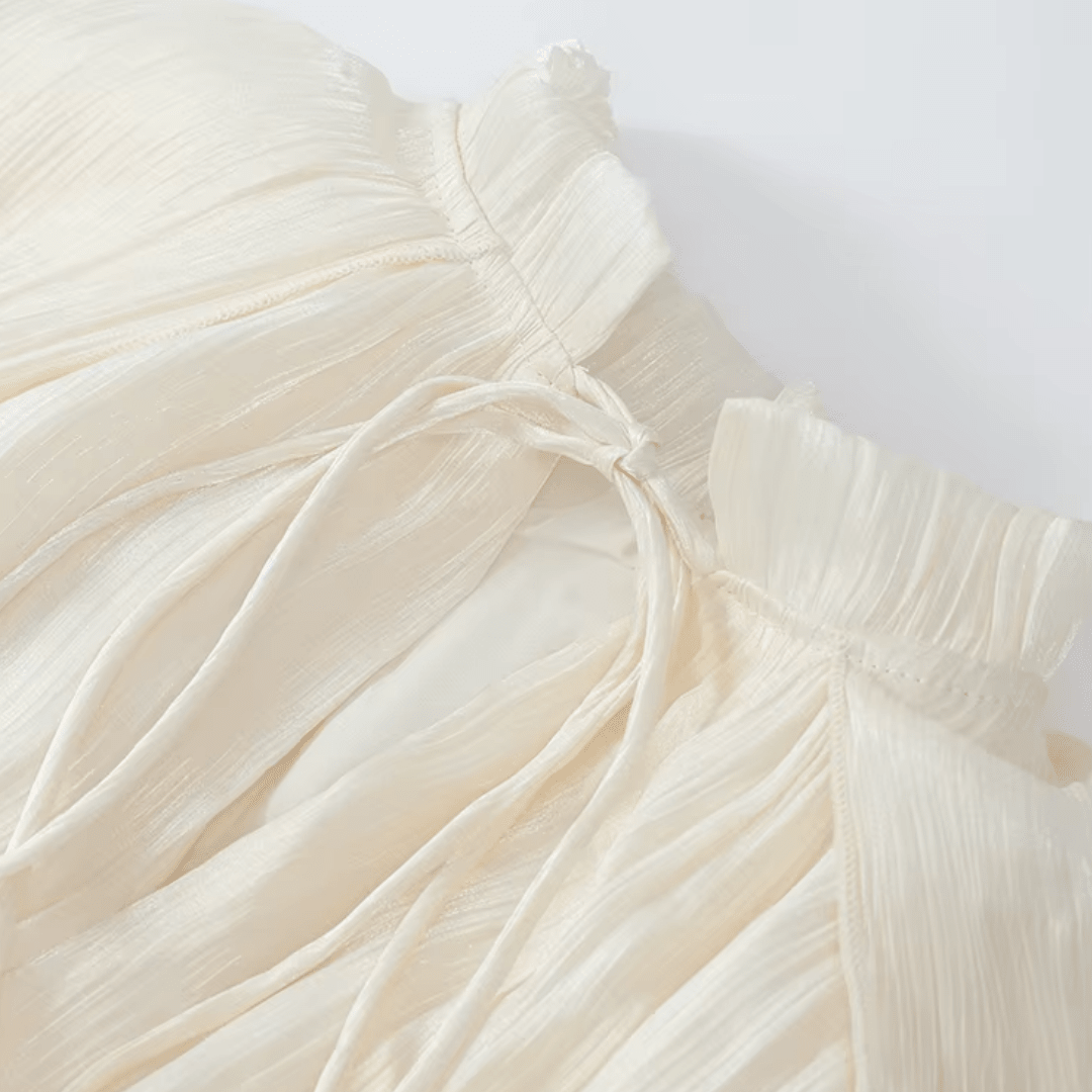 "Maison Blanche" – Maxikleid mit Volants - Maxikleid - The Femme Club