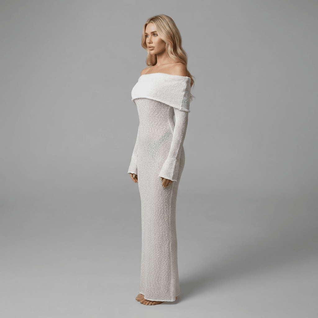 Maxi "Oceana Femme" - Off-Shoulder Kleid - The Femme Club