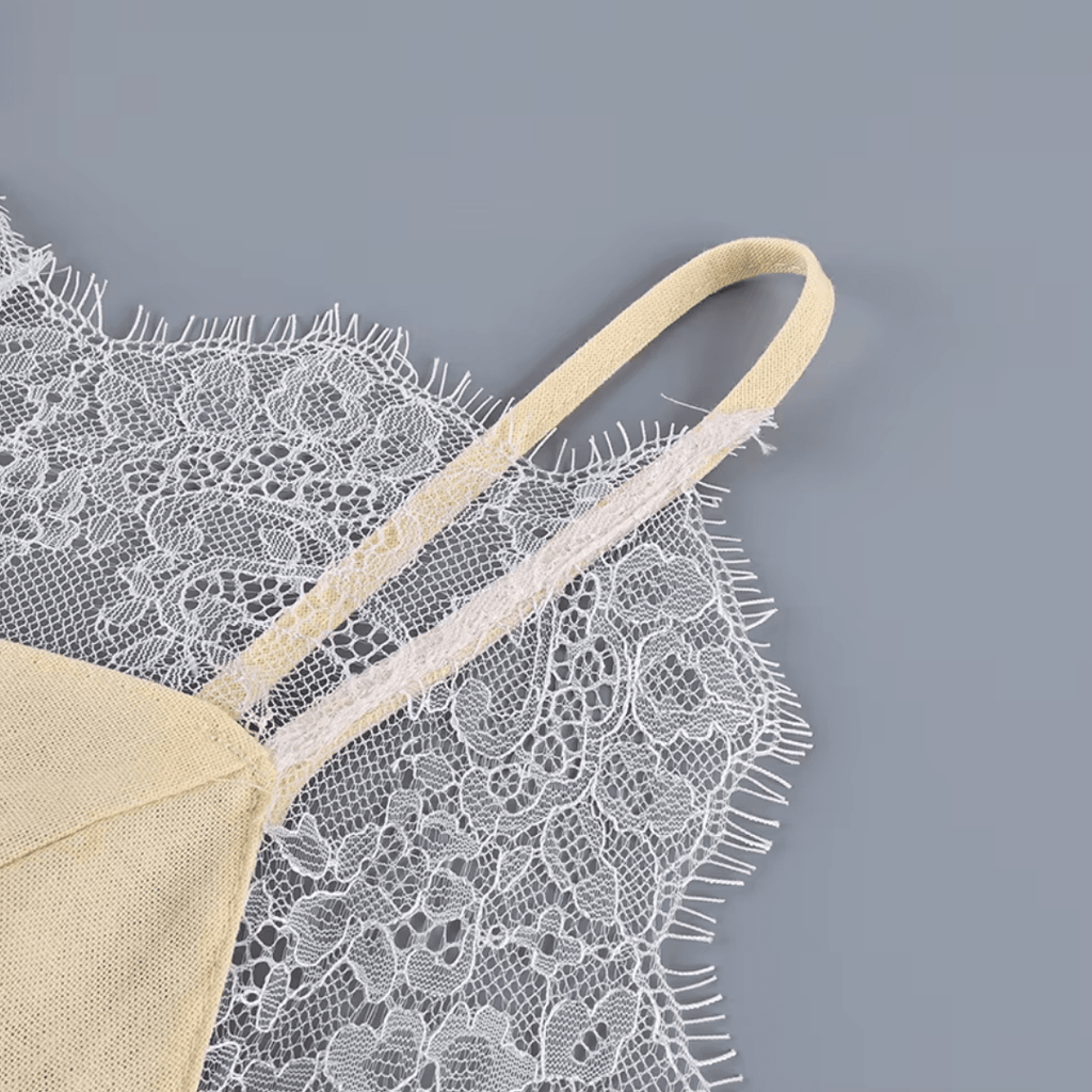 "Melodie" – Slip Dress mit floraler Spitze - Minikleid - The Femme Club