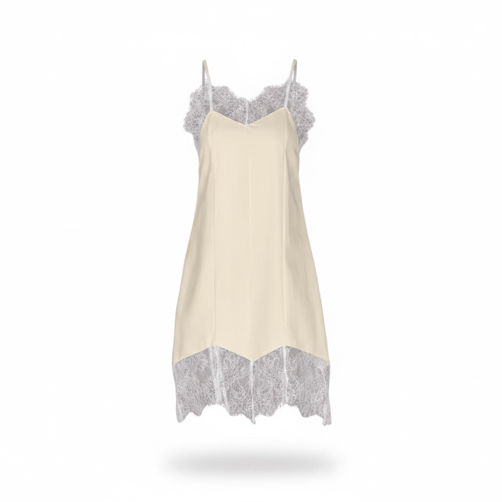 "Melodie" – Slip Dress mit floraler Spitze - Minikleid - The Femme Club