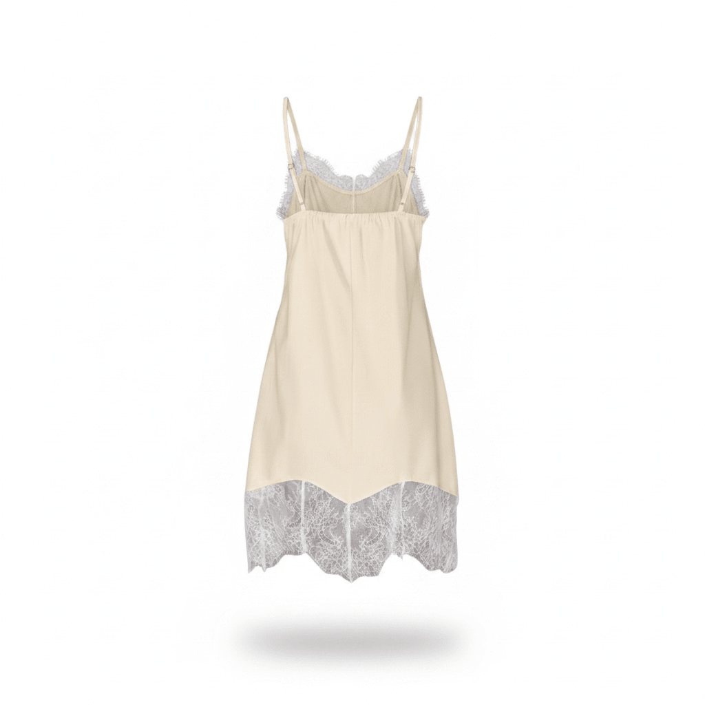 "Melodie" – Slip Dress mit floraler Spitze - Minikleid - The Femme Club