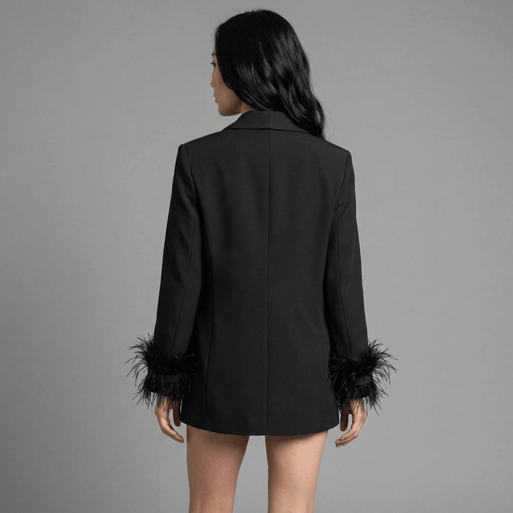 "Midnight Feather" Blazer - Blazer - The Femme Club