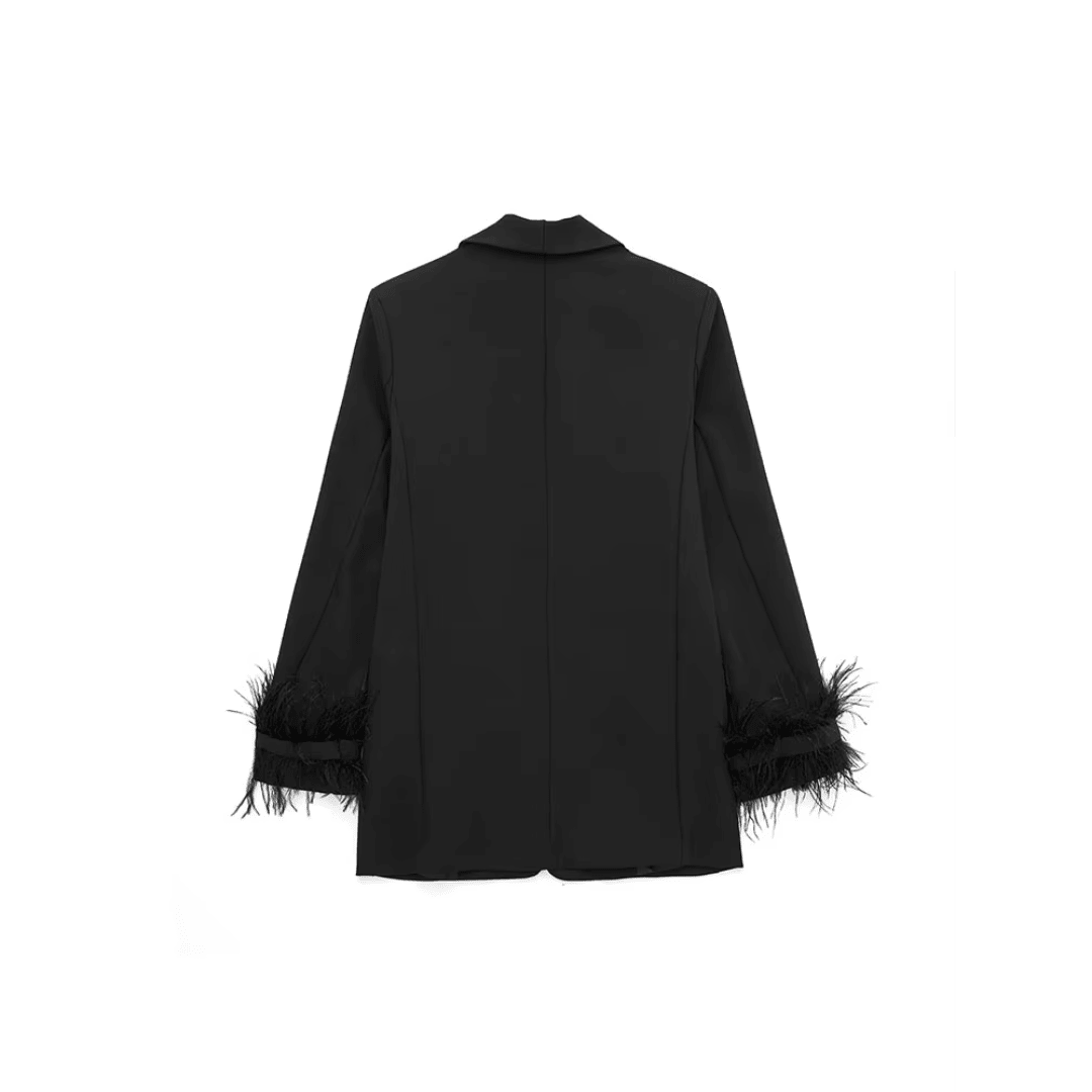 "Midnight Feather" Blazer - Blazer - The Femme Club