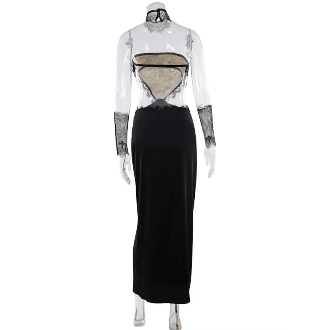 "Midnight Muse" Spitzen - Maxikleid - Maxikleid - The Femme Club