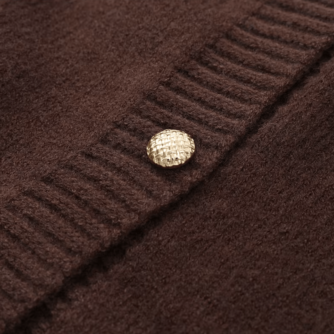 "Mocha Muse" Feather Cardigan - Cardigan - The Femme Club