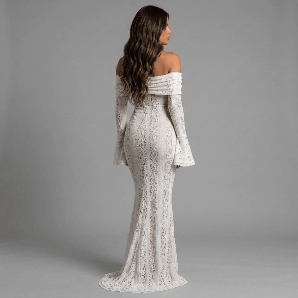 “Noctara“ Dress - Maxikleid aus Spitze - The Femme Club